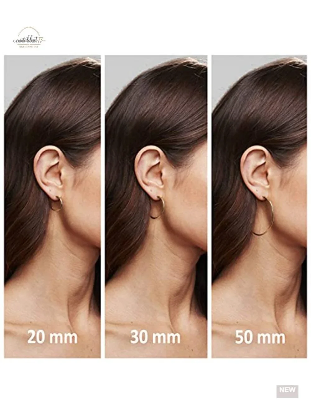 2mm Thick Infinity Hoop Earrings Set - Lightweight 45mm Loop Earrings